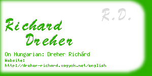 richard dreher business card
